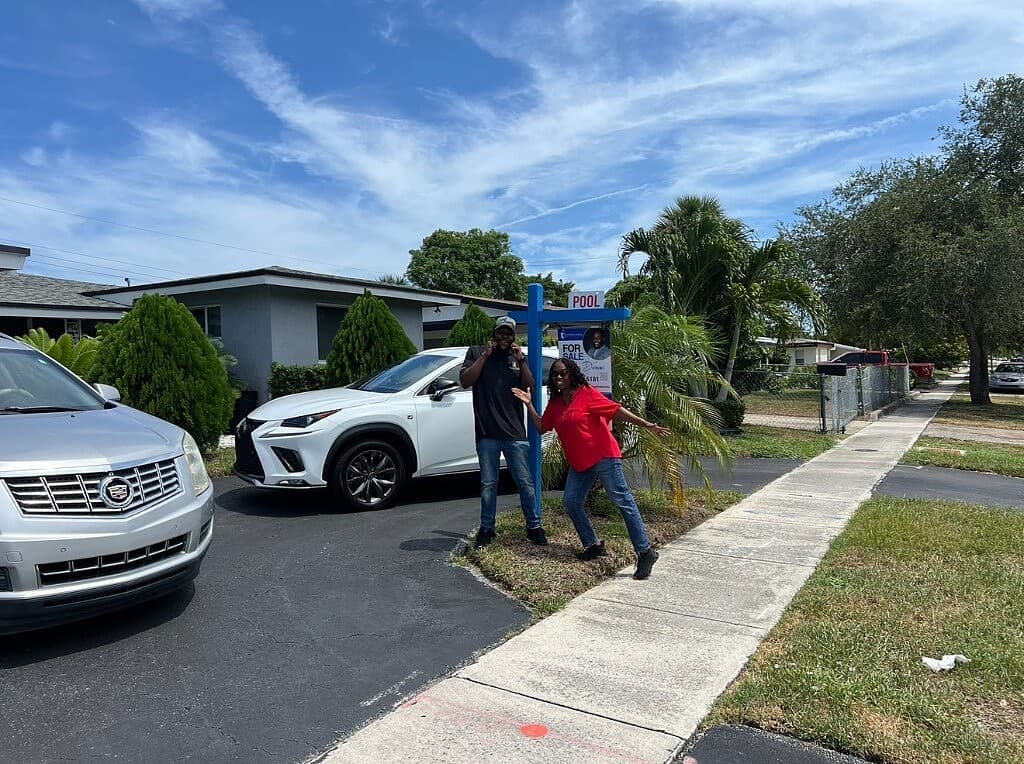 Daughter celebrating her mother's South Florida home listed for sale with Agility Equity broker services